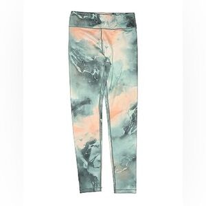 Athleta Acid Wash Leggings Green Peach | Size S